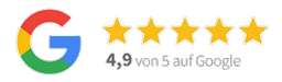 4,9 von 5 auf Google